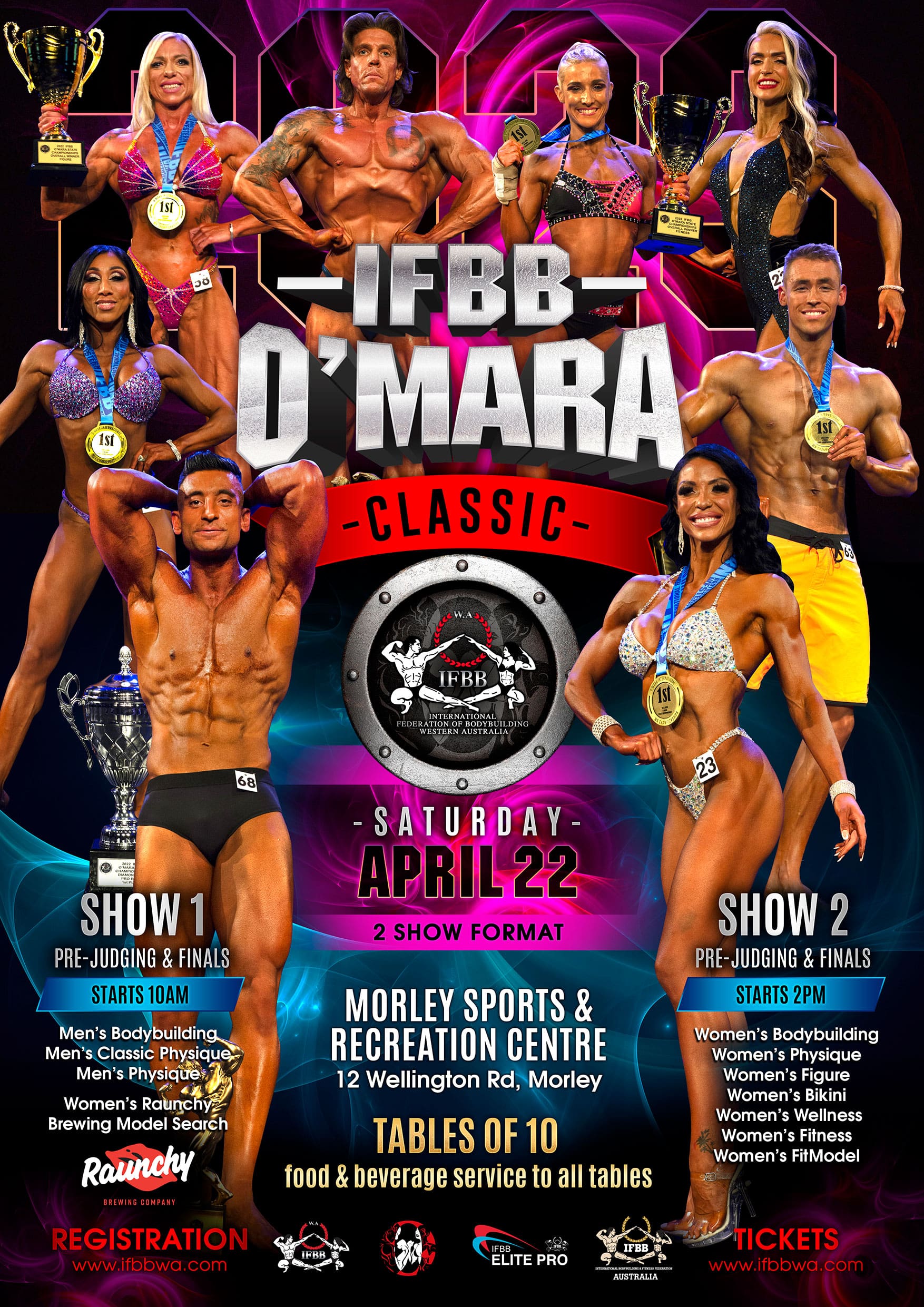 IFBB Competitions 2023 Calendar Season A & B